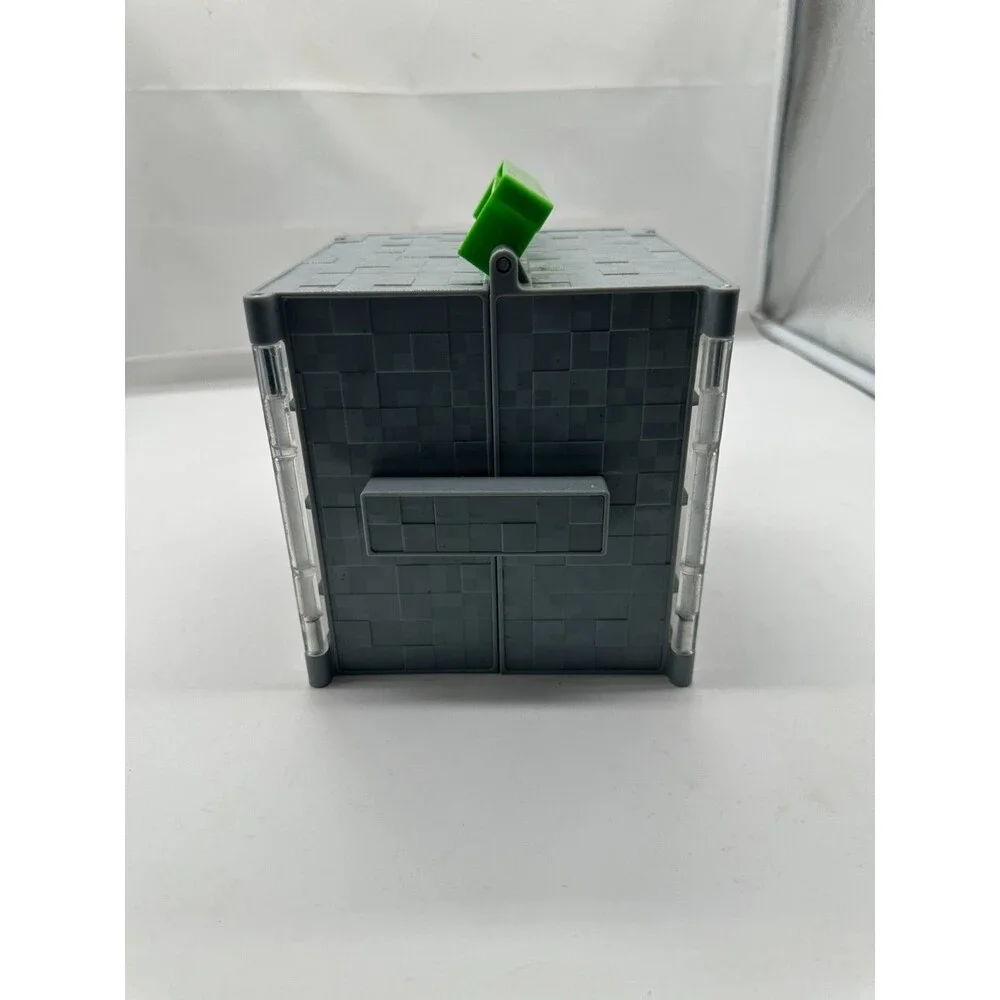 Minecraft Mini Figure Collector Case Storage Display Cube Box Gray 2014 Mattel